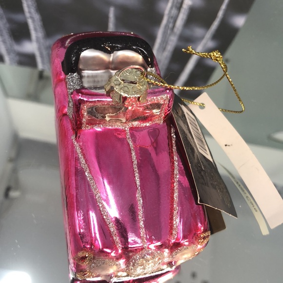 Pink car Christmas ornament blown glass - Picture 7 of 7